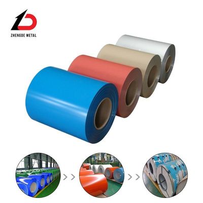 Özel Dx51d 0.3mm-6mm Kalınlıklı Sıcak Daldırılmış Renkli Zenk Kaplama Alüm çelik sarmal PPGI sarmal düzeleme ve özelleştirme ile
