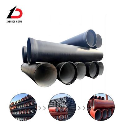 Özel 8 inç büyük çaplı kaplama K7 K9 sınıfı esnek dökme demir boru 800mm esnek demir boru 300mm satılık Ton başına fiyatlar
